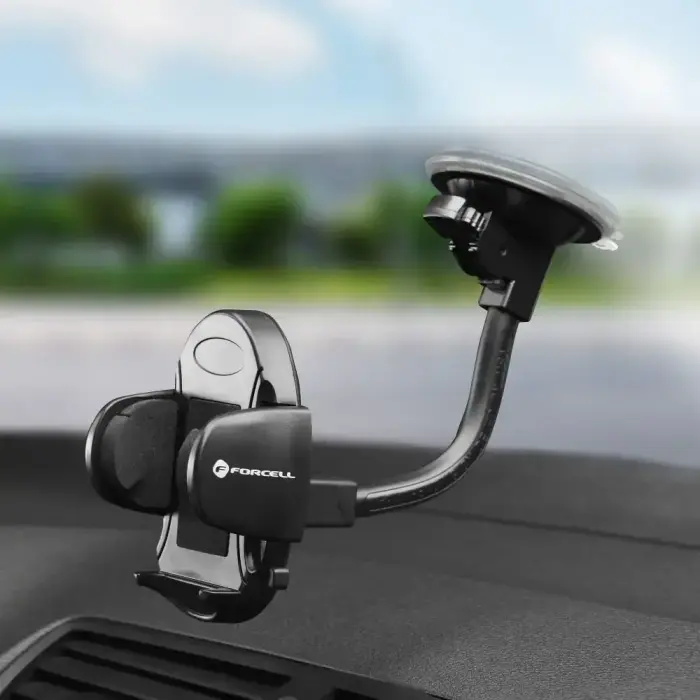 Car phone holder Forcell F-Grip Oval 17 cm windshield / dashboard / air vent black Photo 16