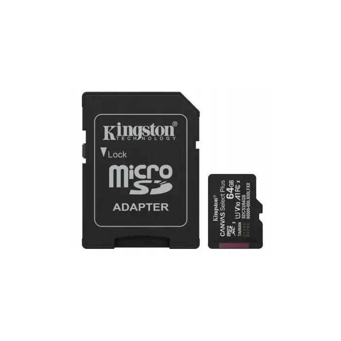Kingston *microSD 64GB Canvas Select+ G3 100MB/s Adapt Фото 2