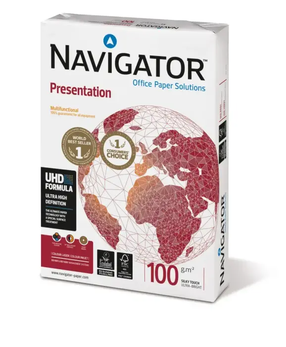Papīrs NAVIGATOR PRESENTATION A3 100 g/m2, 500 loksnes/iepakojumā Foto 2