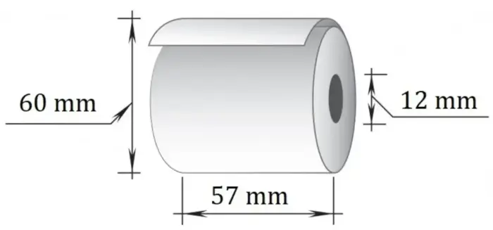Kases lente TECHNOINFORM ar izmēru 57mmx43m (max. diam. 60mm) termo, 10 gab/iepakojumā Фото 3