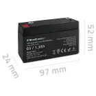 Qoltec AGM battery | 6V | 1.3Ah | Maintenance-free | Efficient| LongLife | for UPS, scale, cash register Фото 7