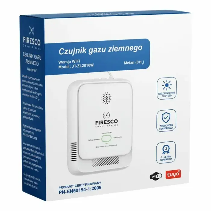 Firesco JT-ZL2010W Wi-Fi Tuya Smart Life Natural Gas (Methane) Sensor Foto 5