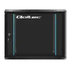 Qoltec RACK Cabinet 19" | 9U | 600 x 500 x 600 | Tempered doors | Hanging | Steel case | Lock | Black Photo 6