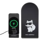 Karl Lagerfeld Choupette MagSafe induction charger 15W, foldable 2in1 - black Фото 2