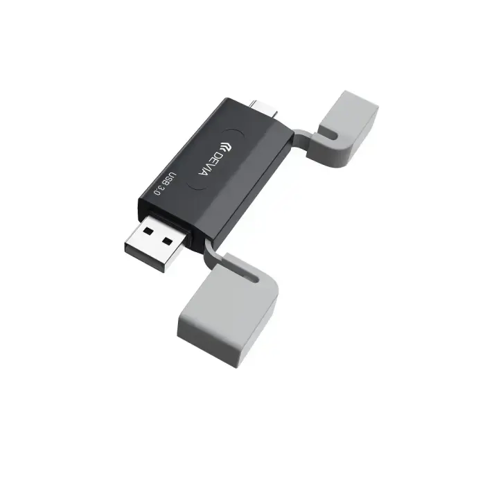Devia card reader 2in1 EL240 USB/USB-C 3.0 black Фото 8