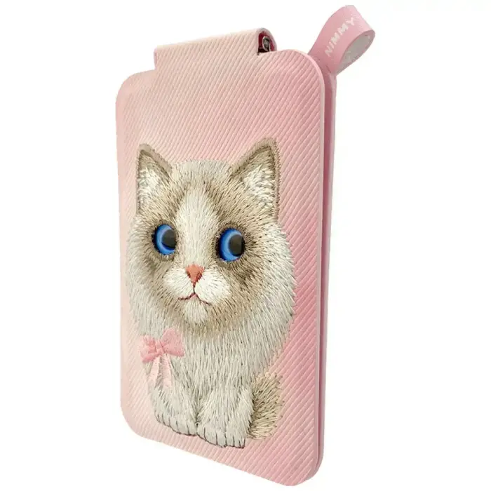 Magnetic phone wallet stand  Nimmy New Big-Eye Cute Pets 2.0 Cat pink Foto 2