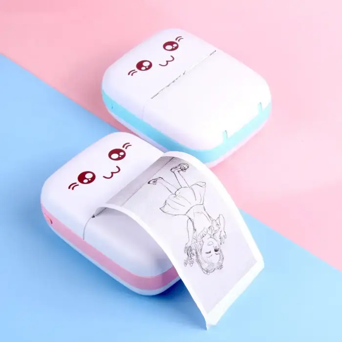HURC9 Bluetooth Thermal Printer Kitty Mini with App - Blue Foto 12