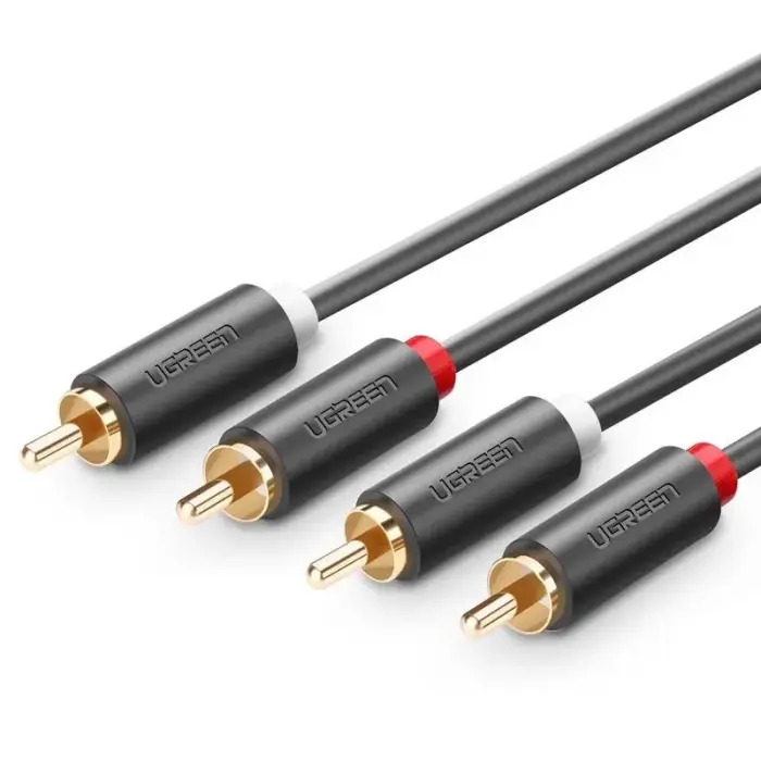 UGREEN 2RCA (Cinch) to 2RCA (Cinch) Cable 2m (black) Photo 2