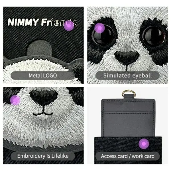 Nimmy portfel na karty czarny|black Big   Eyed Pet 2.0 Cat Фото 4