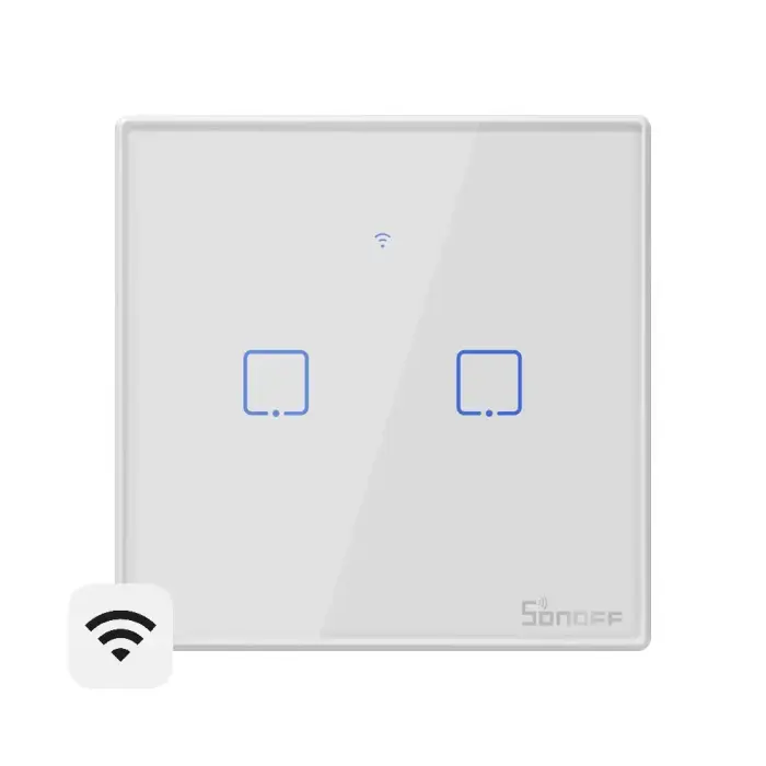 Išmanusis Wi-Fi sieninis jungiklis Sonoff TX T2EU2C su RF valdymu Фото 1