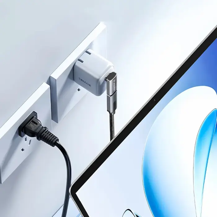 Wozinsky WPKF-01 USB-C - USB-C 40Gb|s 240W 8K OTG Angled Adapter - Gray Фото 5