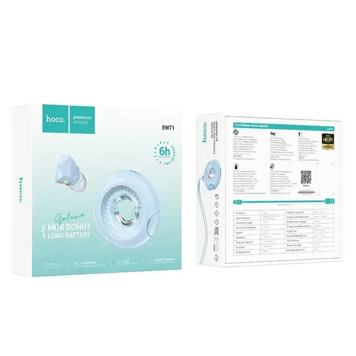 Wireless earphones Hoco TWS EW71 blue Foto 5