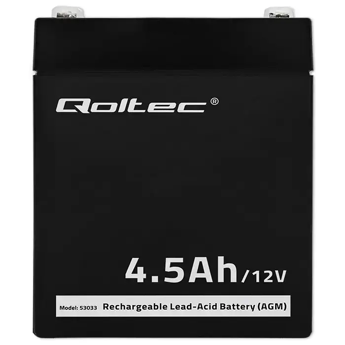Qoltec AGM battery | 12V | 4.5Ah | Maintenance-free | Efficient| LongLife | for UPS, scale, cash register Foto 5