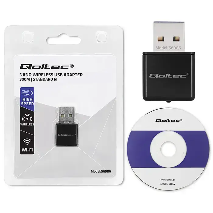 Qoltec Wireless Ultra High Speed Mini Adapter NANO WiFi | Standard N | USB 2.0 | 300Mbps Foto 5