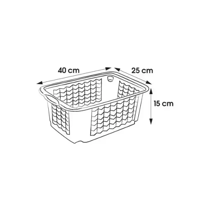Basket M 40x25x15cm Fritz transparent Photo 2