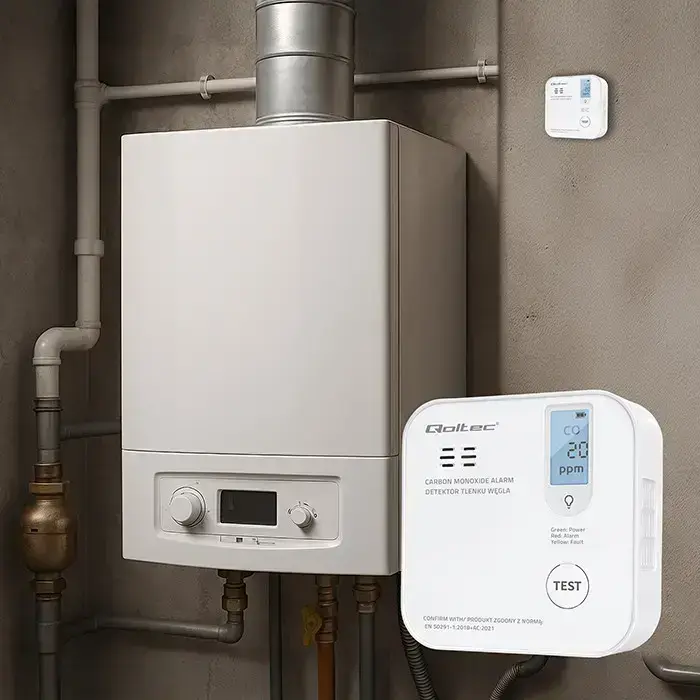 Qoltec Certified wireless Carbon monoxide (CO) sensor with battery | sensor service life 10 years | alarm 85dB | LED Foto 8