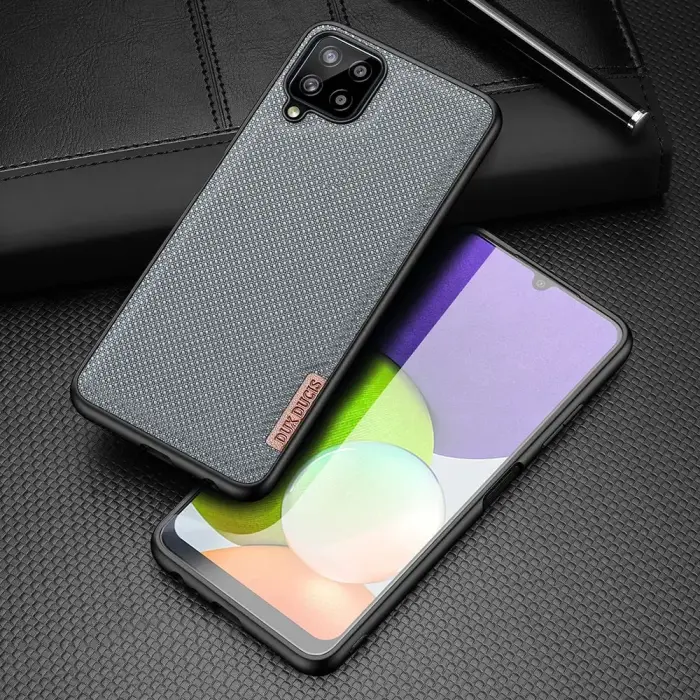 Dux Ducis Fino case covered with nylon material for Samsung Galaxy A22 4G gray Фото 18