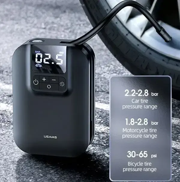 USAMS Mini Pump US-ZB215 Air Car Pump 5000mAh CQBZB21501 Foto 2