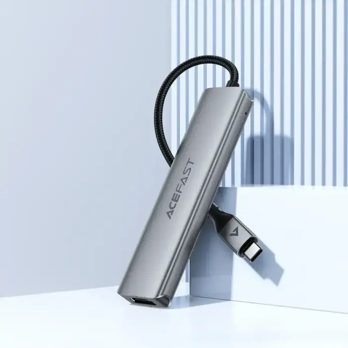 Acefast J16 USB Hub USB-C 5-in-1 HDMI 4K 60Hz PD90W Docking Station - Gray Фото 8