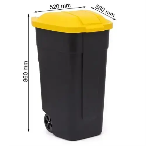 Wheeled bin 110L black/yellow Photo 4