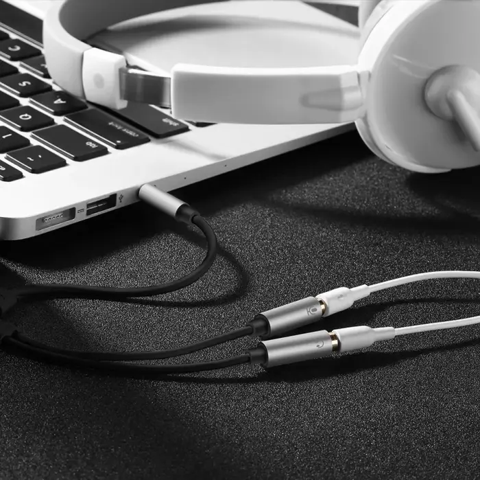 UGREEN 3.5mm Male to Dual 3.5mm Female Headset Splitter (dark grey) Photo 3