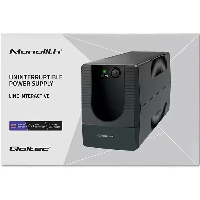 Qoltec Uninterruptible power supply UPS Line Interactive | Monolith | 1000VA | 600W Photo 11