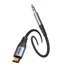 Joyroom stereo audio cable AUX 3.5 mm mini jack - USB-C for phone 1.2 m black (SY-A07) Photo 3