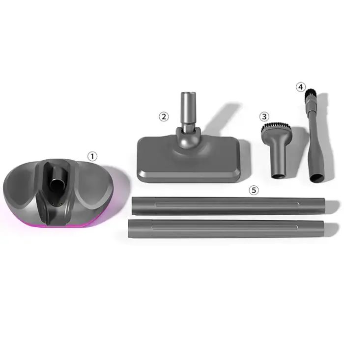 4-in-1 Vertical Handheld Vacuum Cleaner with Dust Mite Removal Brush - Gray Foto 10