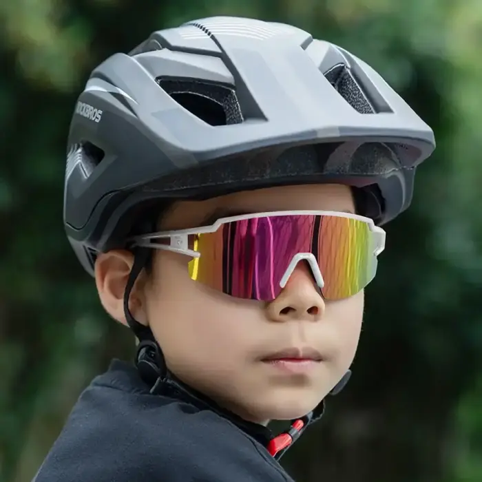 Rockbros Kids Cycling Glasses, Polarized, UV Protection, Children's - White Foto 4