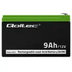 Qoltec AGM battery | 12V | 9Ah | Maintenance-free | Efficient| LongLife | for UPS, security Фото 5