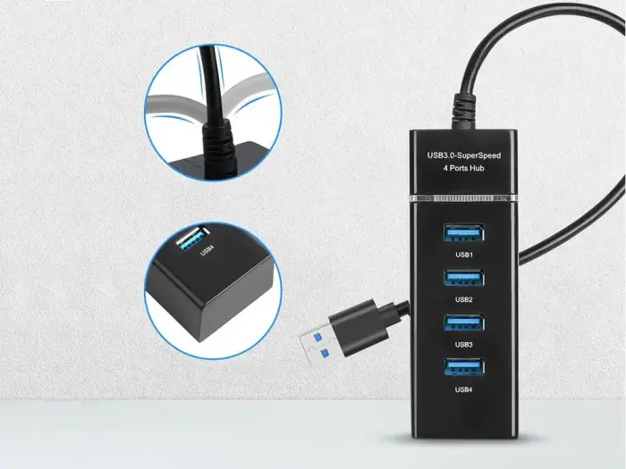 Fusion концентратор usb 3.0 порт сплиттер 4 порта сплиттер адаптер Фото 2
