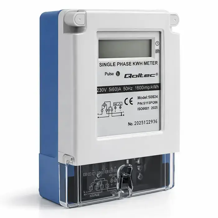 Qoltec Single-phase electronic meter | Energy consumption meter | 230V | 5(60)A | LCD Foto 8