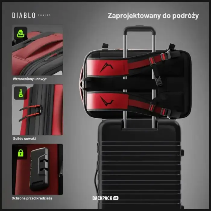 Backpack Diablo Chairs Backpack Air Multifunctional Vacuum burgundy Photo 11