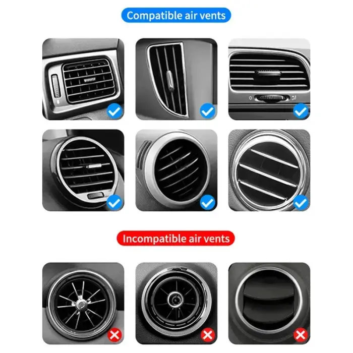 Rock Magnetic gravity car holder EDZ-03 induction to air vent black Photo 7