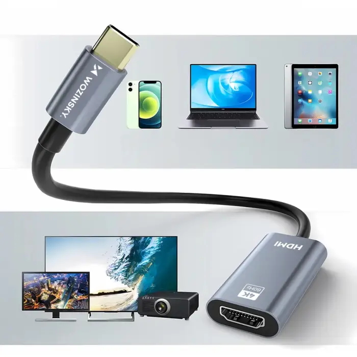 Wozinsky WACH-01 USB-C - HDMI 4K 60Hz Adapter - Black Фото 11