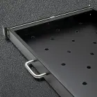 Qoltec Solid steel mount shelf with handle for RACK | 600*600 | Pull-out | Black Photo 6