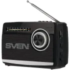 Speaker SVEN SRP-155, black (3W, Bluetooth, FM/AM/SW, USB, microSD, flashlight, battery) Foto 1