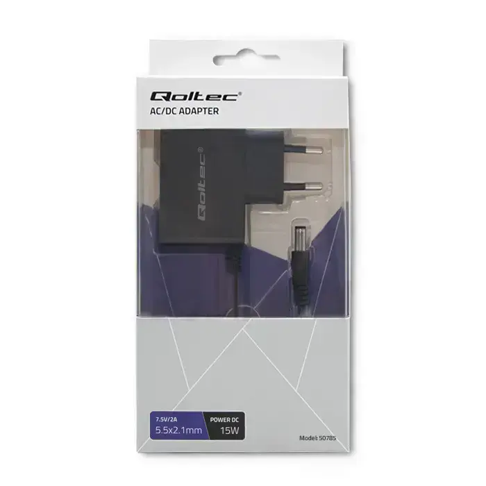 Qoltec Plug-in power supply 15W | 7.5V | 2A | 5.5*2.1 Foto 3