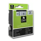 Qoltec Tape for DYMO D1 53713, 53718 | 24mm x 7m | White/Black print Фото 10