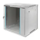 Qoltec RACK Cabinet 19" | 12U | 600 x 635 x 450 | Tempered doors | Hanging | Steel case | Lock | Grey Foto 6