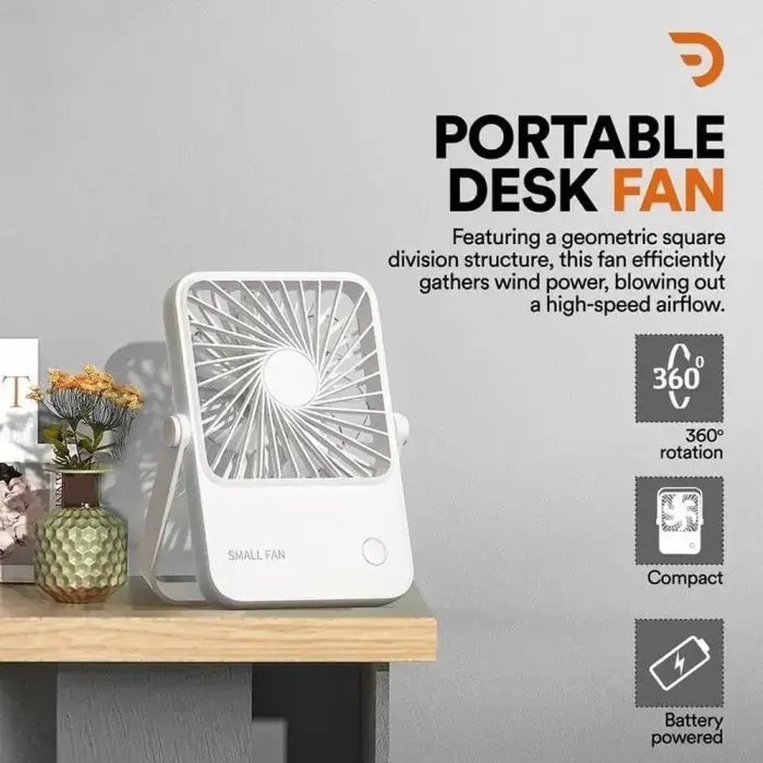 Desk fan with adjustable stand HX-122 beige Фото 5