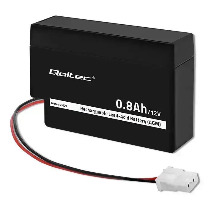 Qoltec AGM battery | 12V | 0.8Ah | Maintenance-free | Efficient| LongLife | for toys, vehicles Фото 9