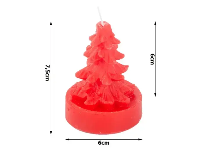 Christmas candle Green Christmas tree 1 pcs | 5h Photo 3