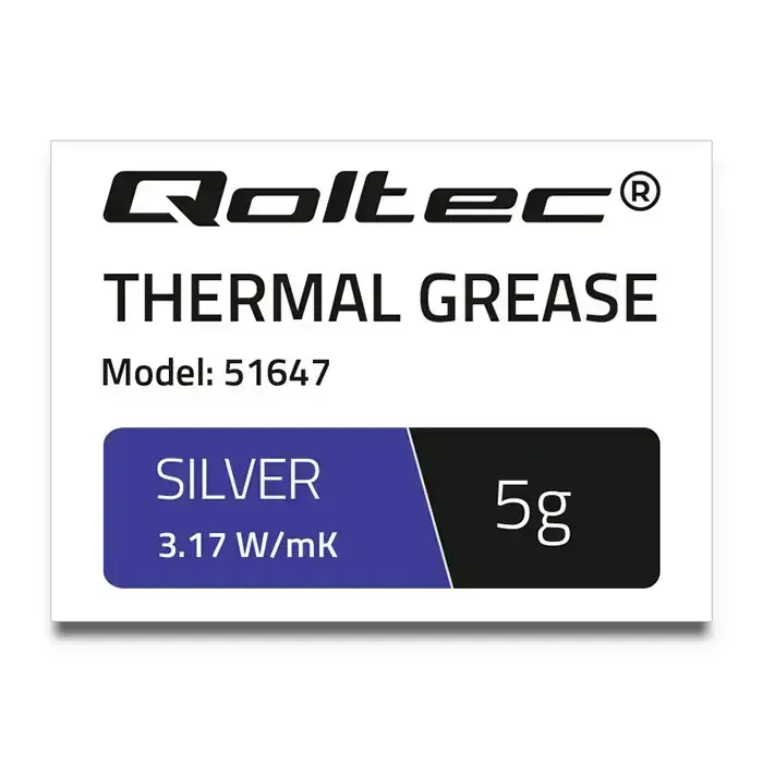 Qoltec Thermal grease 3.17 W/m-K | 5g | Silver Photo 2