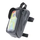 Waterproof bike frame bag with shell sides and phone holder Forever Outdoor black Photo 4