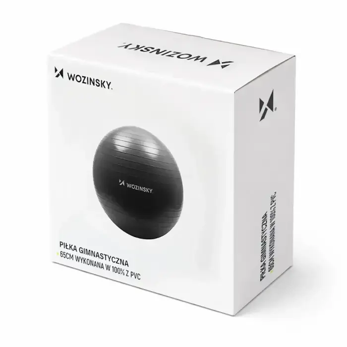 Wozinsky WGB65BB Gymnastic Exercise Ball 65 cm - Black Photo 2