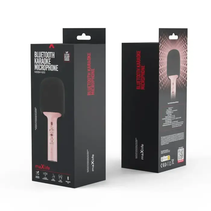 Maxlife Bluetooth microphone with speaker MXBM-600 pink Foto 12