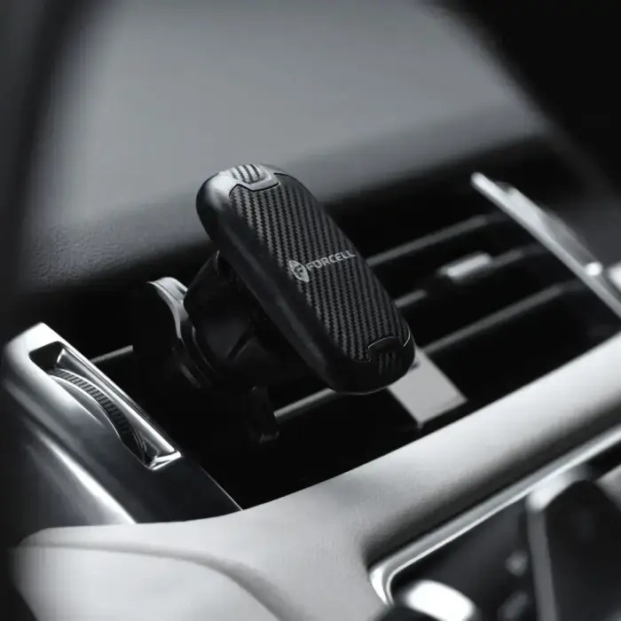 Magnetic car phone holder Forcell F-Grip Carbon H-CT325 air vent black Photo 9