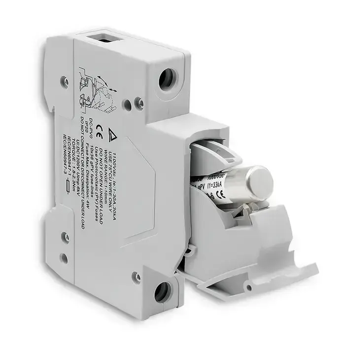 Qoltec Fuse base with diode + DC fuse| 1P|1000V |30A |10x38 |solar Фото 13