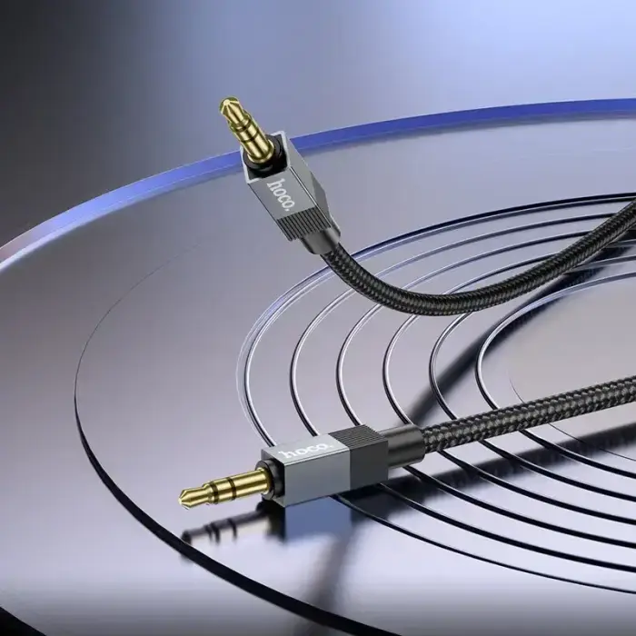 Cable AUX Jack 3,5 mm (male) to Jack 3,5 mm (male) Hoco 1 m UPA32 black Photo 5